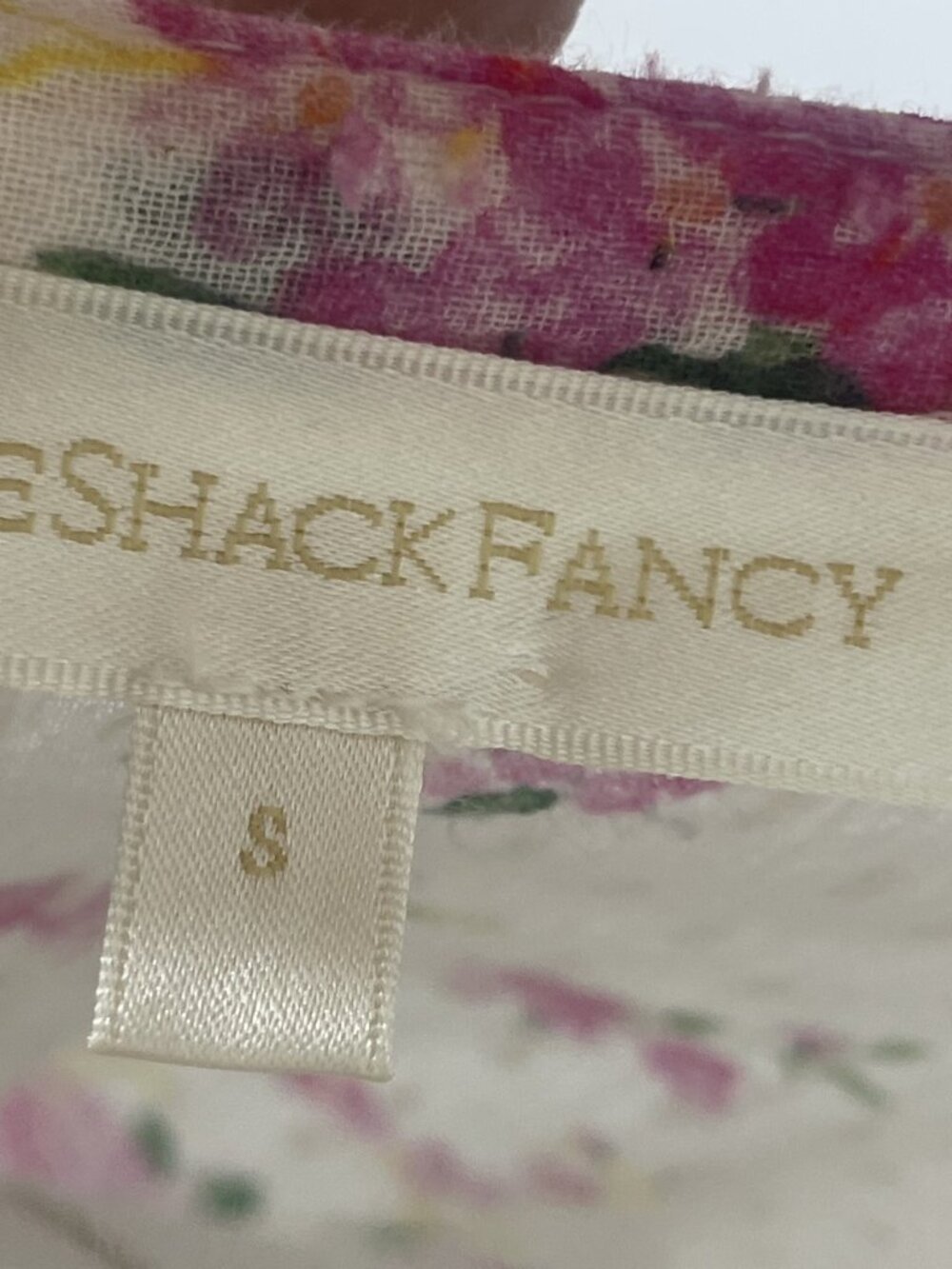 LoveShackFancy Fria White Pink Floral Swiss-Dot Magenta Light Mini Dress Size S - Picture 7 of 7